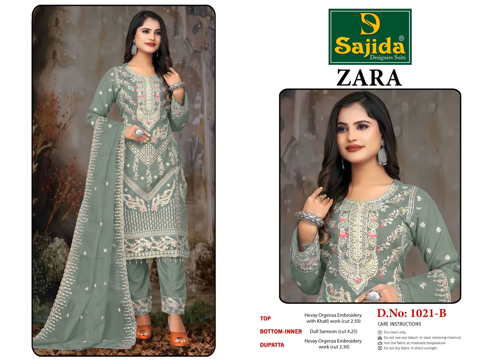 Zara Vol 2 by Sajida Organza Pakistani Salwar Kameez Orders In India